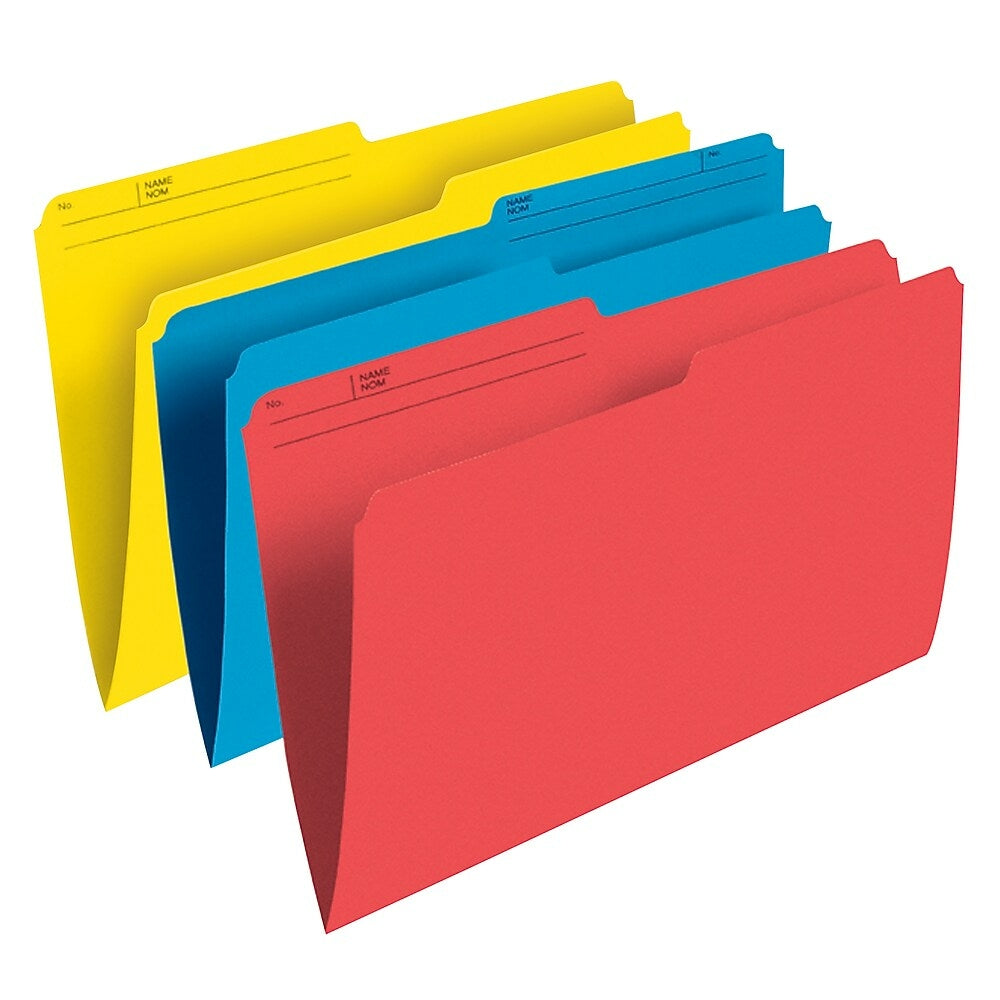 Staples Chemises De Classement De Couleur Format Lettre 8 1 2 X 11 Po Bleu Paquet De 100 Bureauengros Com