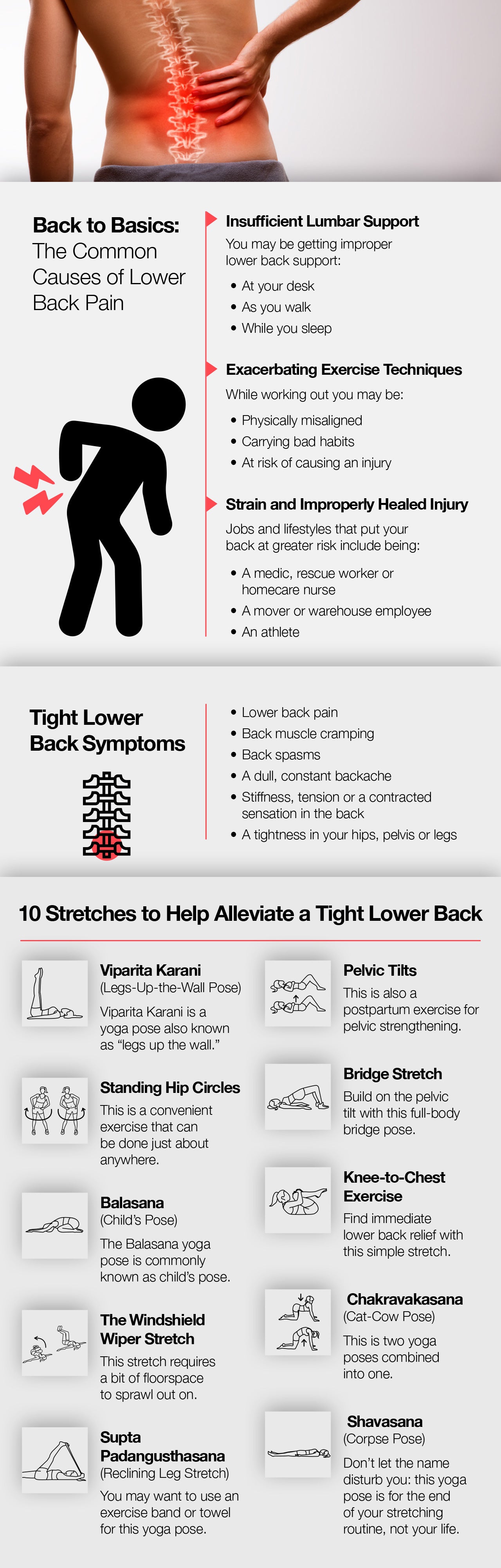 Tight Lower Back Discomfort Causes 10 Stretches To Relieve Pain The Amino Company