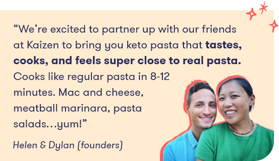 Low Carb Keto Pasta By Kaizen Schoolyard Snacks