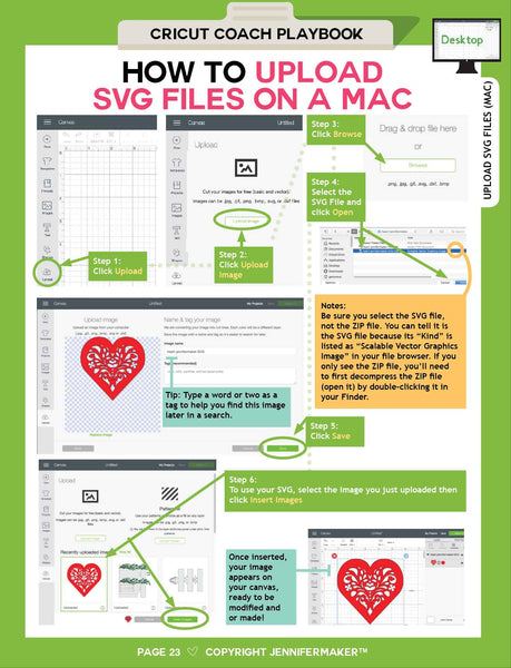 Cricut Coach Playbook Quick And Easy One Page Diagrams For Popular Ta Jennifermaker