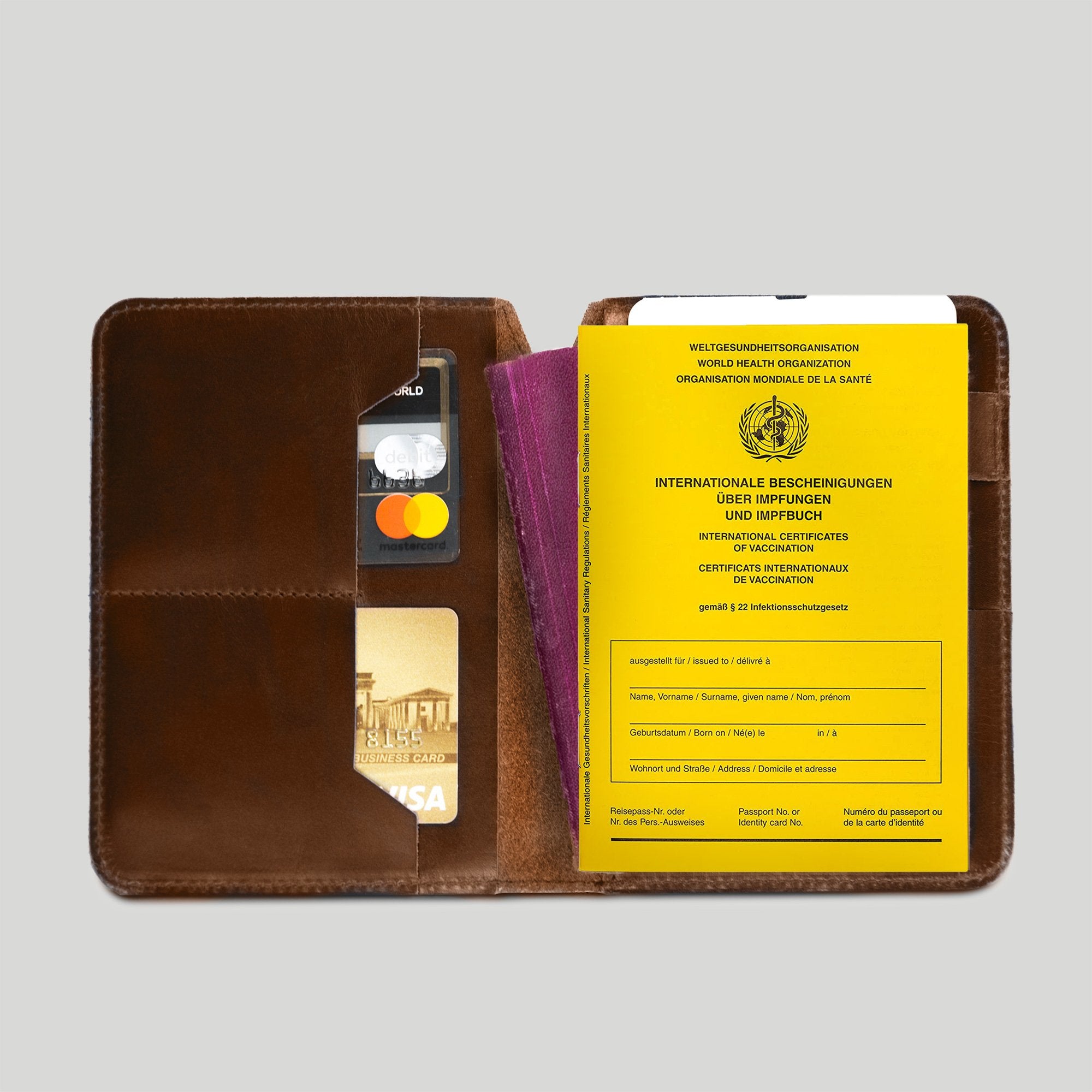 Handmade Leather Passport Holder Concorde