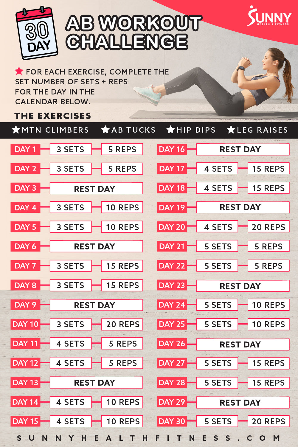 30 Day Ab Workout Challenge