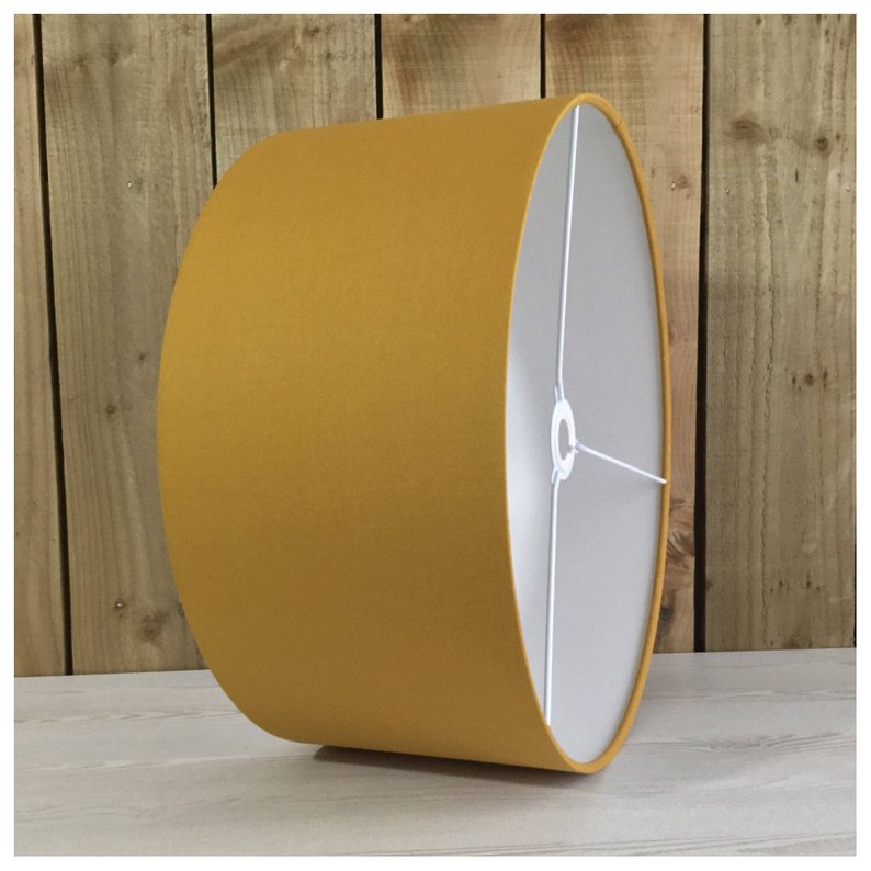 Mustard Yellow Drum Lamp Shade Bristol Lighting Company