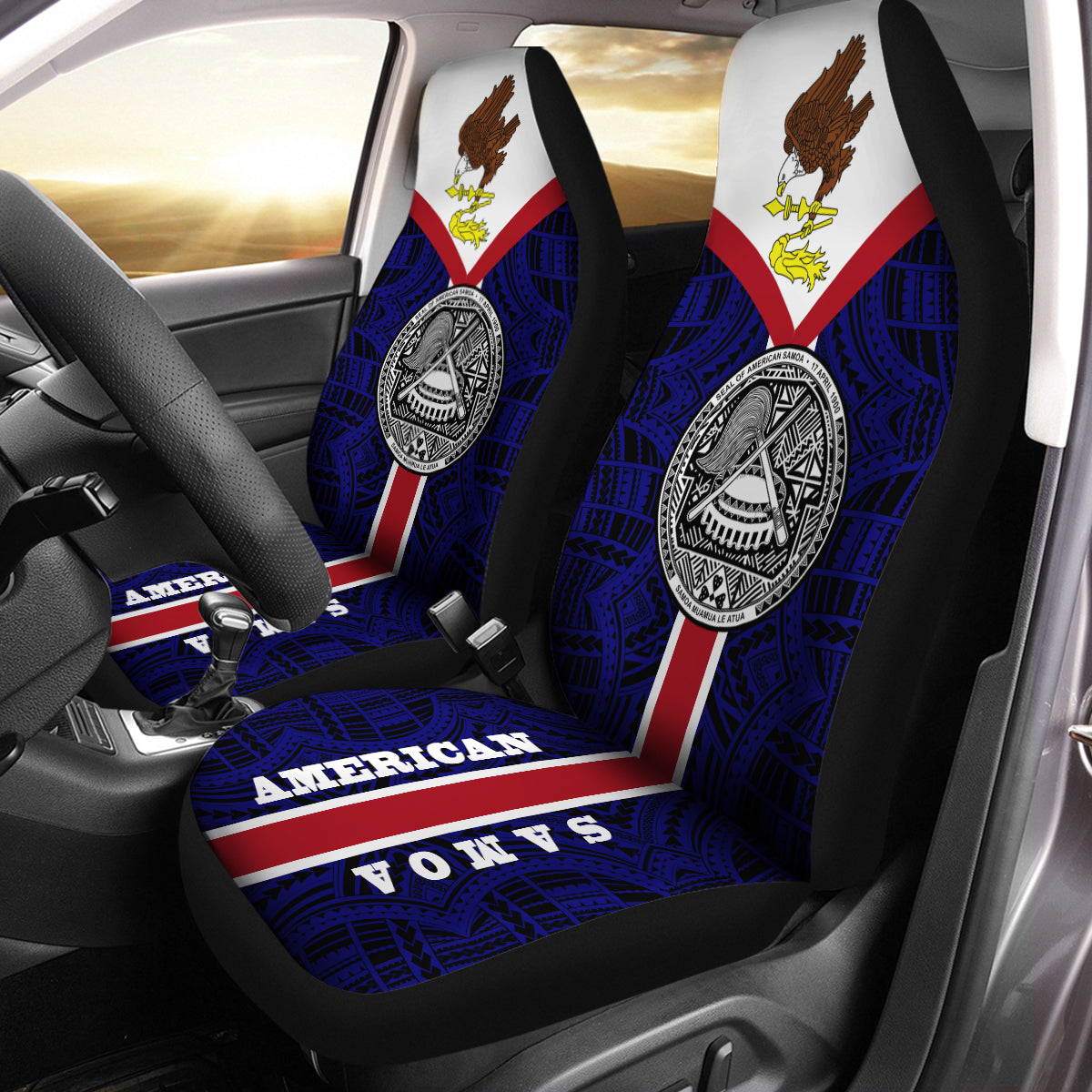 Samoan Coat Of Arms American Samoa Flag Car Seat Cover Vth Global Store