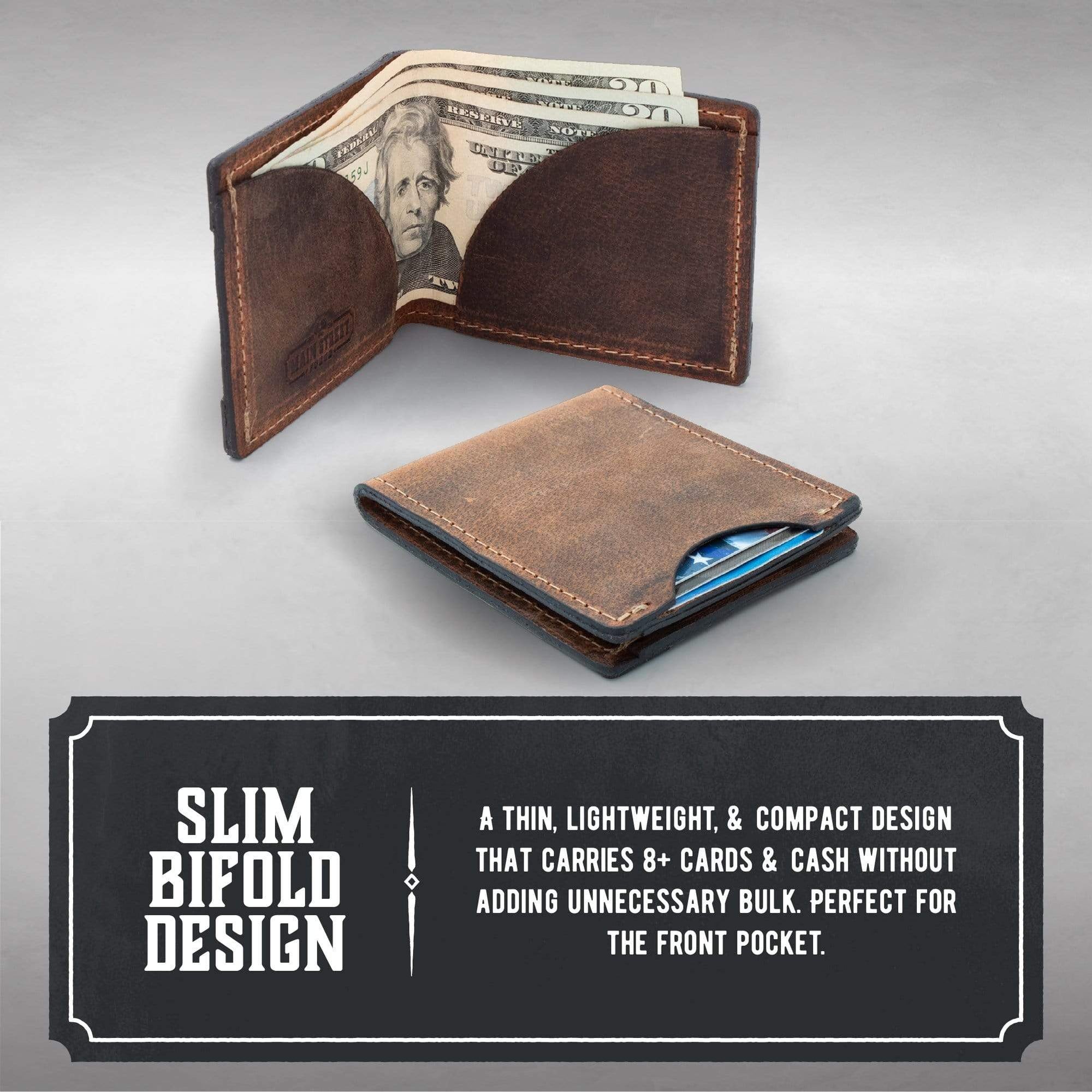 Front Pocket Slim Bifold Wallet For Men Main Street Forge