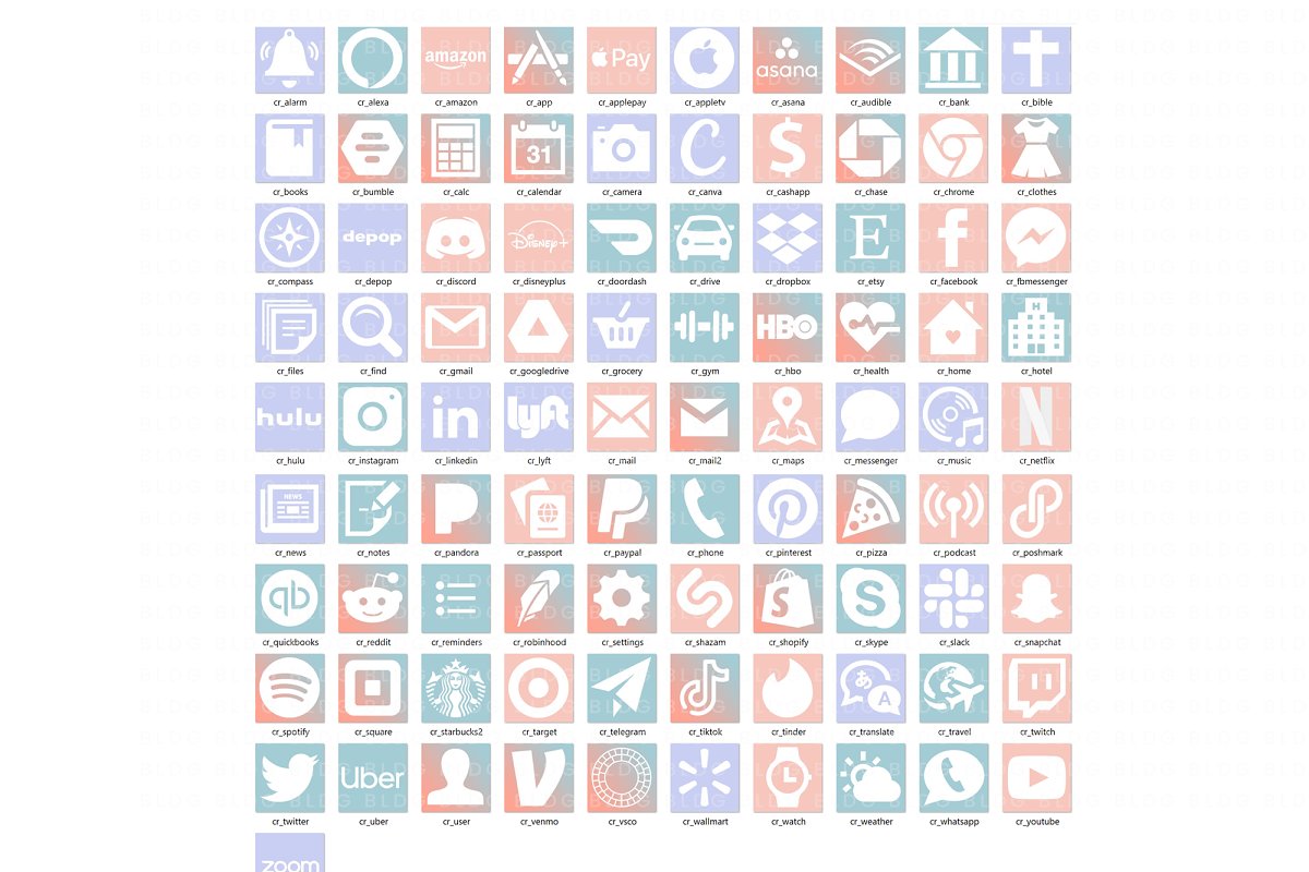 Coral Beach Ios 14 Icons Nomadic Fabrics