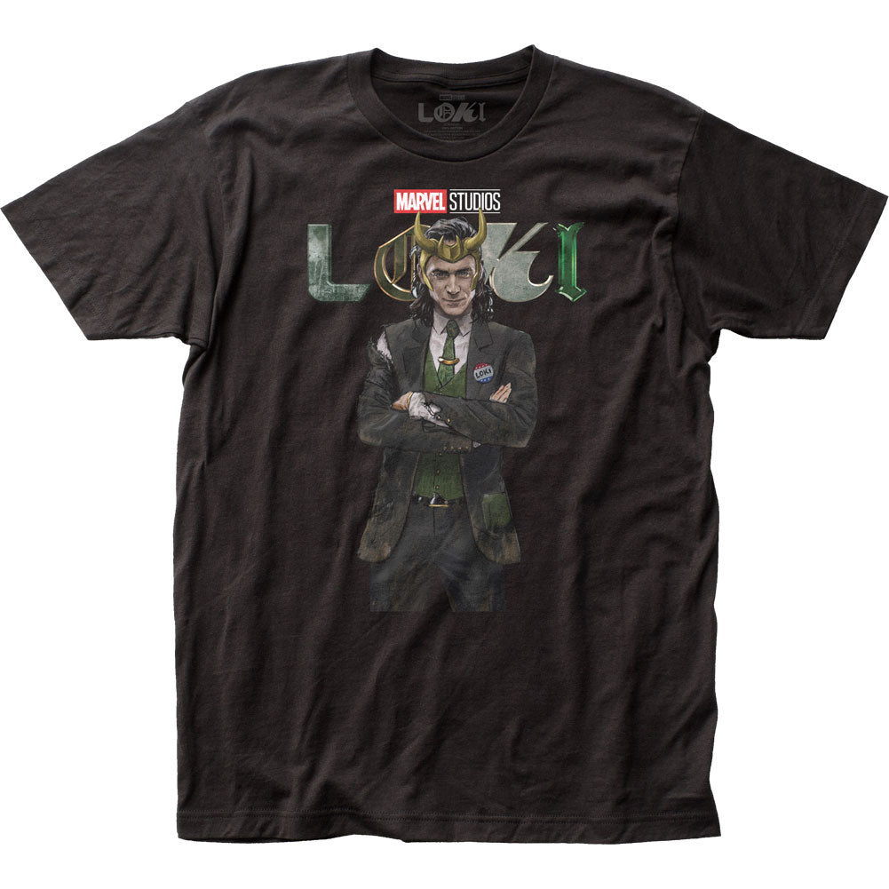 Marvel Studios Disney Plus Loki Vote For Me Black T Shirt Dorksidetoys