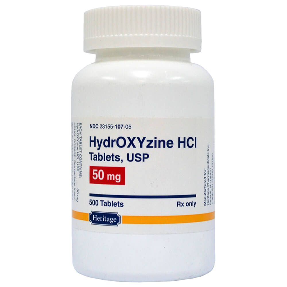 Hydroxyzine Hcl Rx 50 Mg X 500 Tablets Agtech Inc