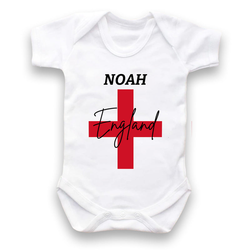 Baby Vest Boys Girls Football Come On England Custom Personalised Ga