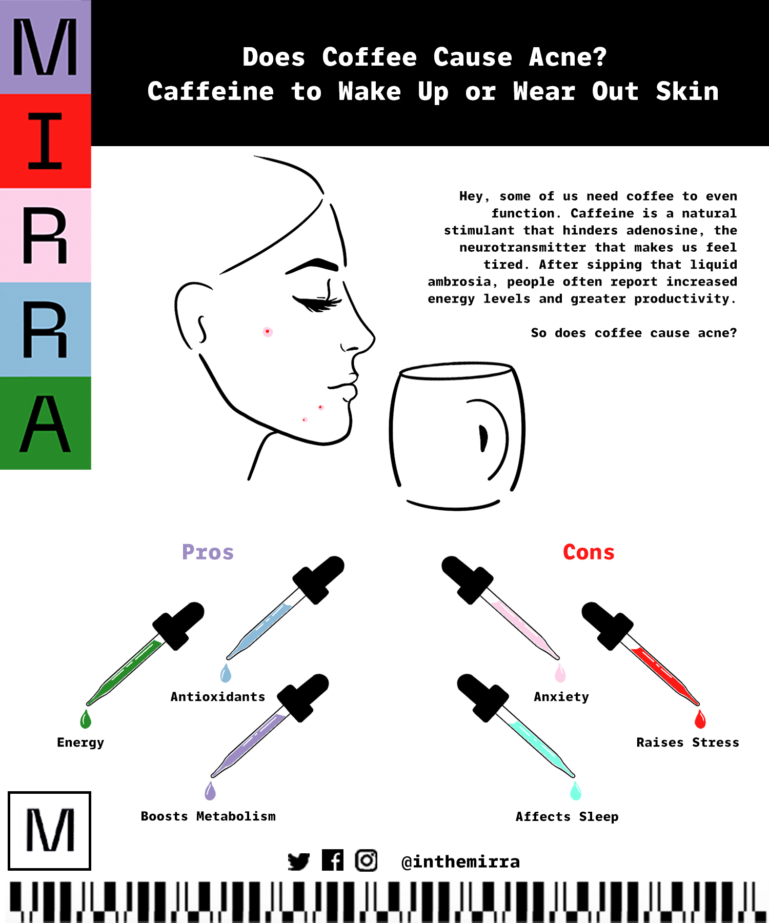 Does Coffee Cause Acne Caffeine To Wake Up Or Wear Out Skin Mirra Mirraskincare