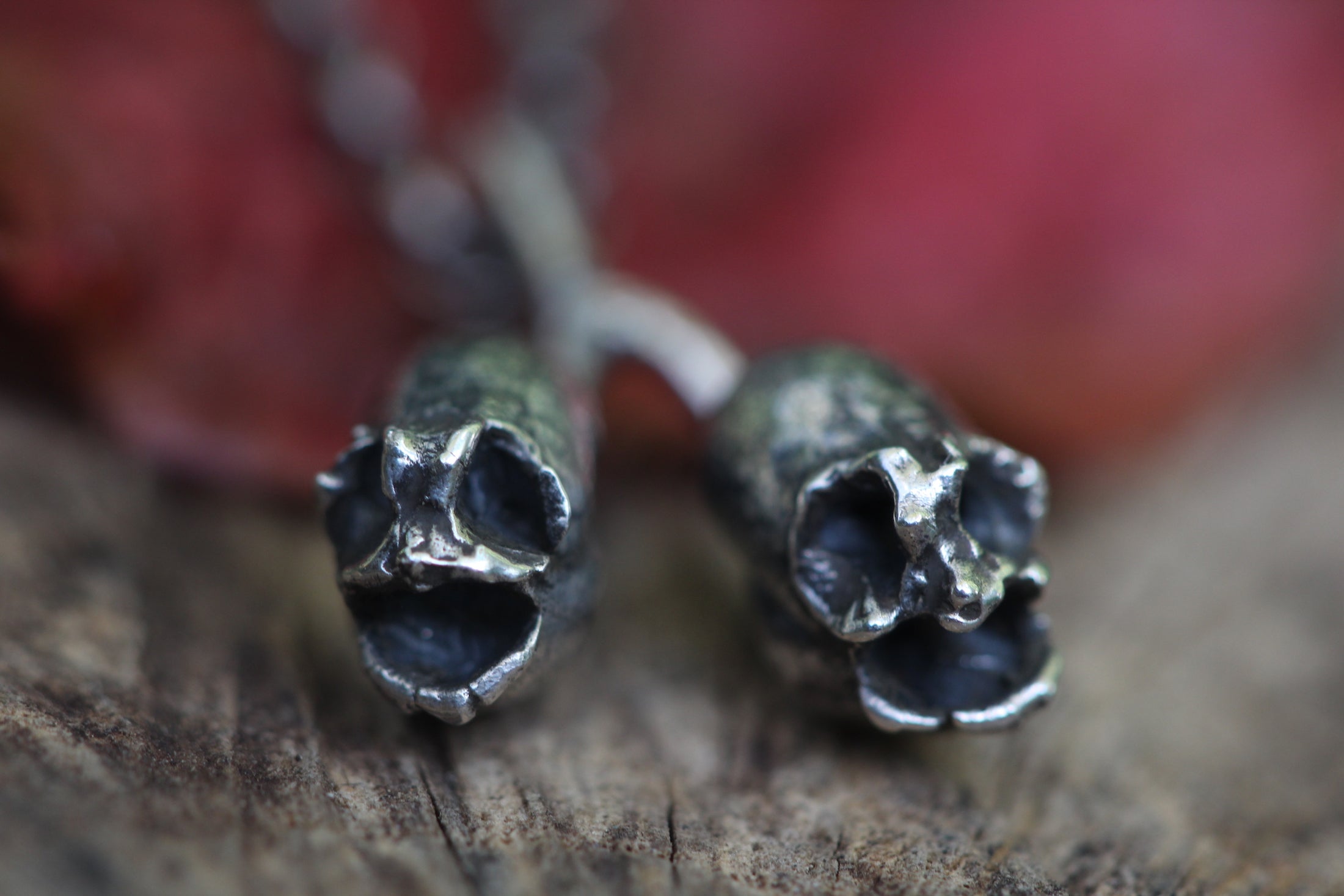 Pixie Skulls Snapdragon Seed Pod Sterling Silver Necklace Last One Av Risingtides