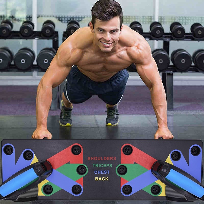 9 In 1 Push Up Rack Board Men Women Comprehensive Fitness Exercise Pus Triple Aaa Fashion Collection