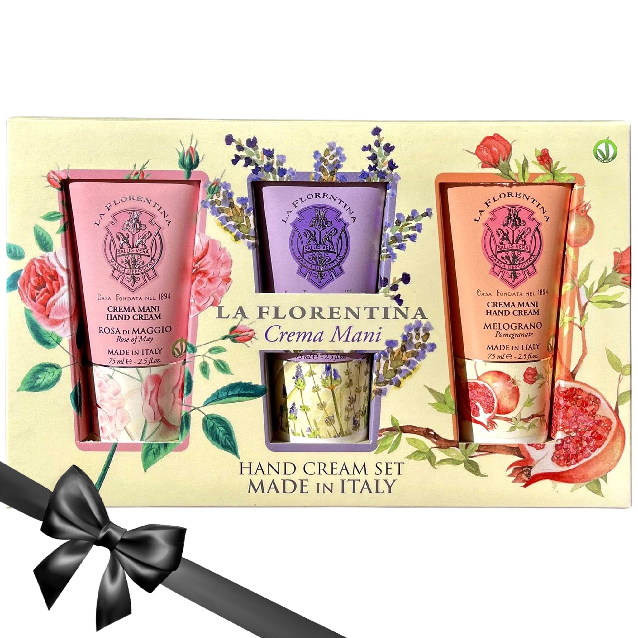 Gift Set La Florentina Hand Cream Rose Of May Lavender Pomegranate La Florentina Soaps