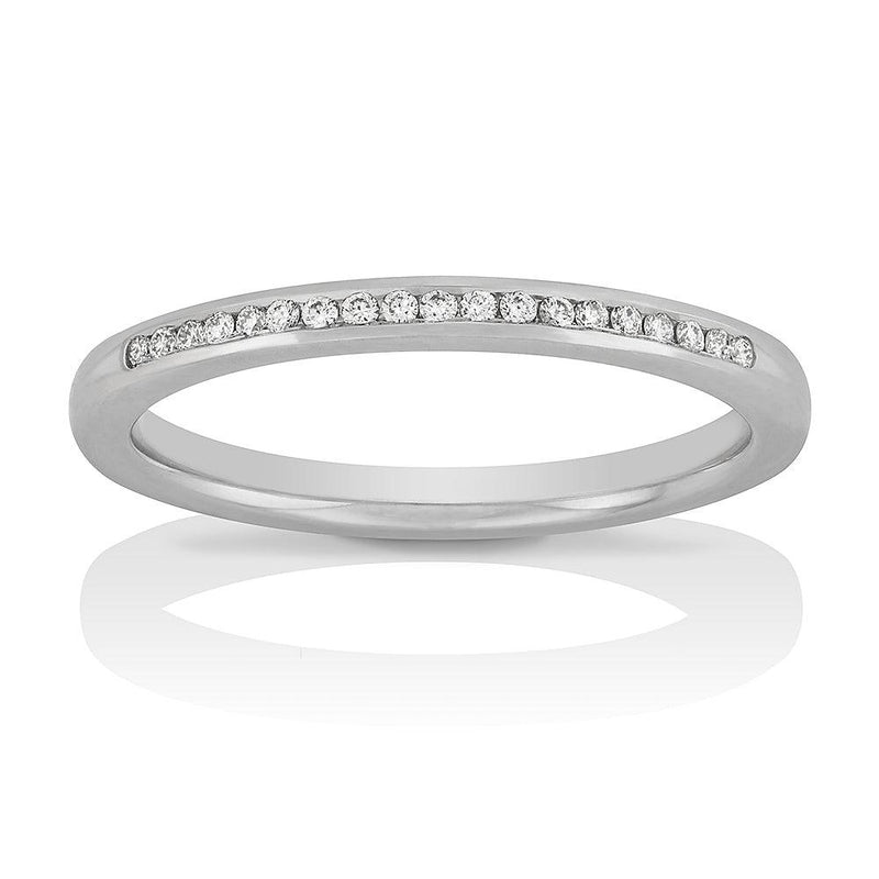 Memoire Ring Mit Kanalfassung Und 19 Diamanten Insg 0 13ct Trauringwelt