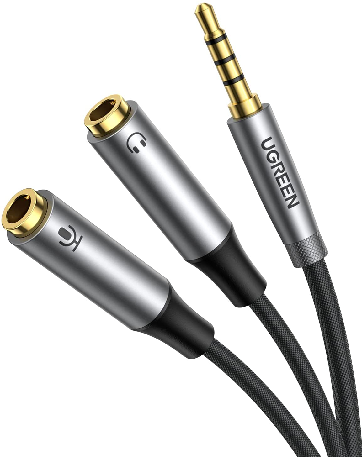 Ugreen Headset Splitter Audio Mic Y Adapter Braided 3 5mm Trrs Male To Reliable Store