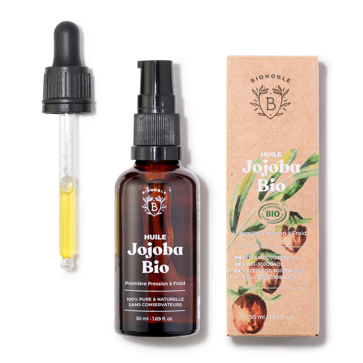 Huile De Jojoba Bio Soin Visage Anti Acne Et Cheveux Gras Bionoble