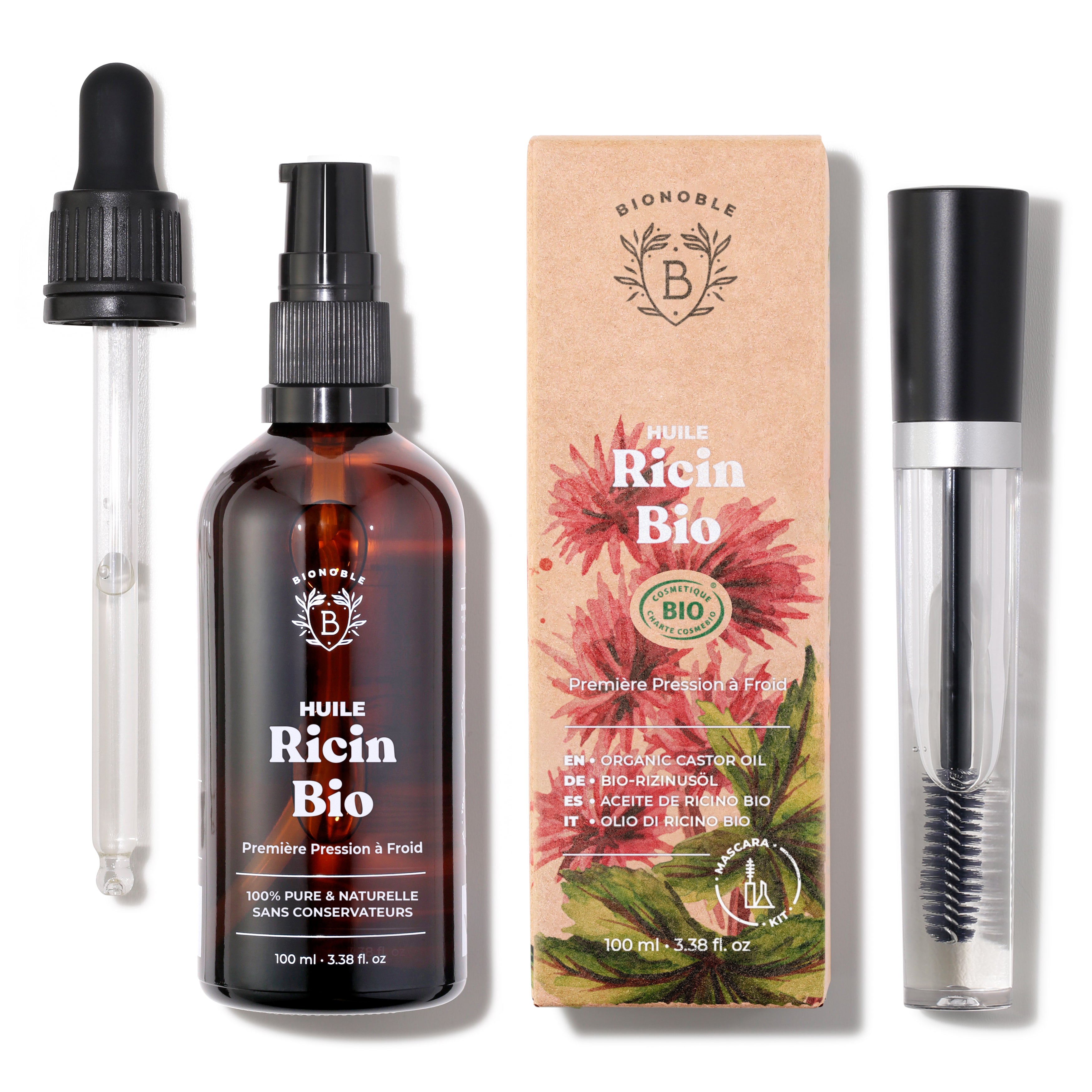 Huile De Ricin Bio Pousse Cils Cheveux Et Barbe Bionoble