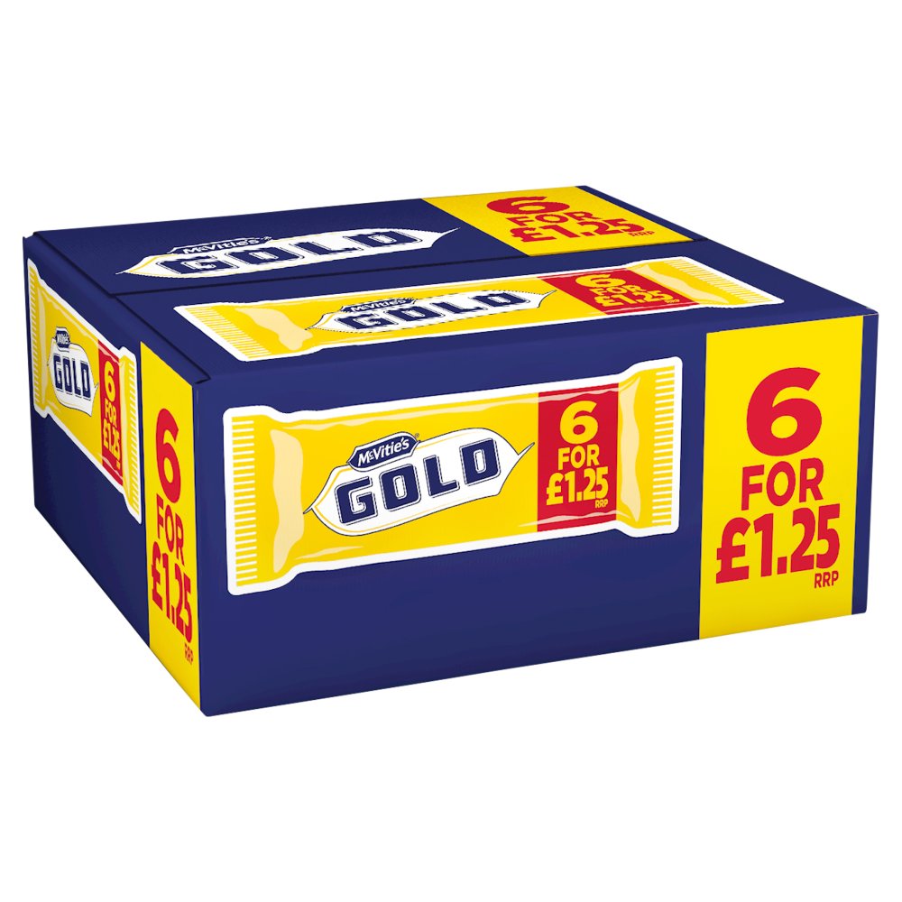 Mcvitie S 6 Gold Caramel Flavour Biscuit Bars 10 6g Box Of 12 Britishgram Com