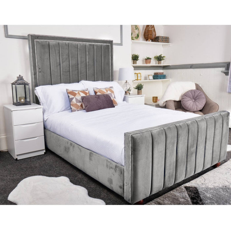 Belgravia Bed Velvet Fabric Ottoman Bed Frame Queen Double King