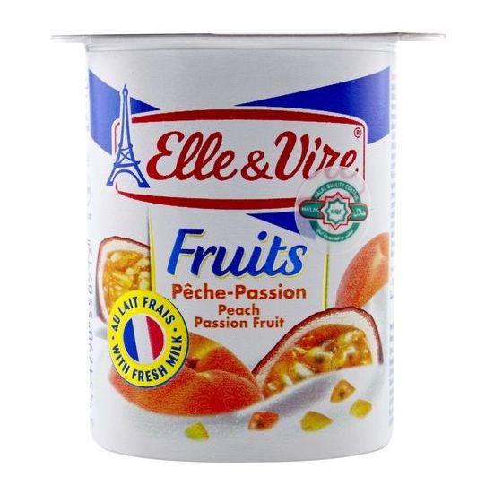 Elle Vire Yoghurt Peach Passion 125 Gr Compass Fresh