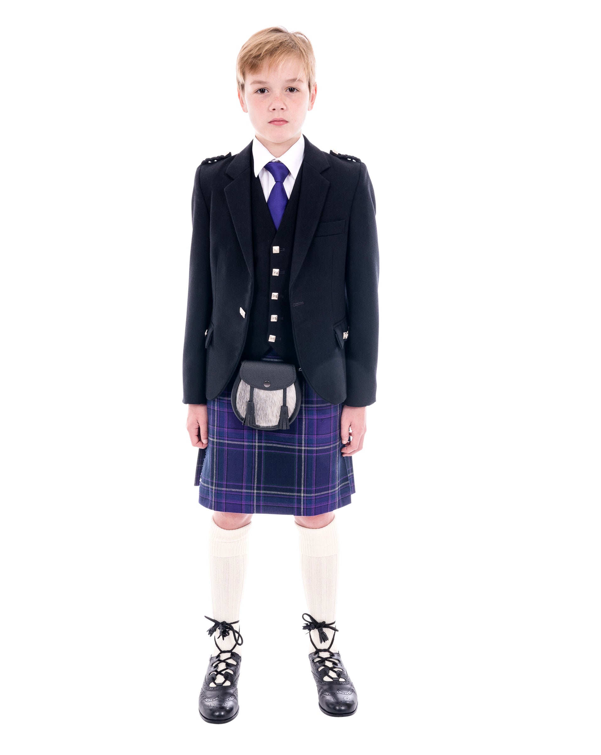 Boys Black Argyll Kilt Hire Outfit Anderson Kilts