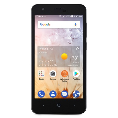 Consumer Cellular Zte Avid 559 16gb Black Haykay Phones Market