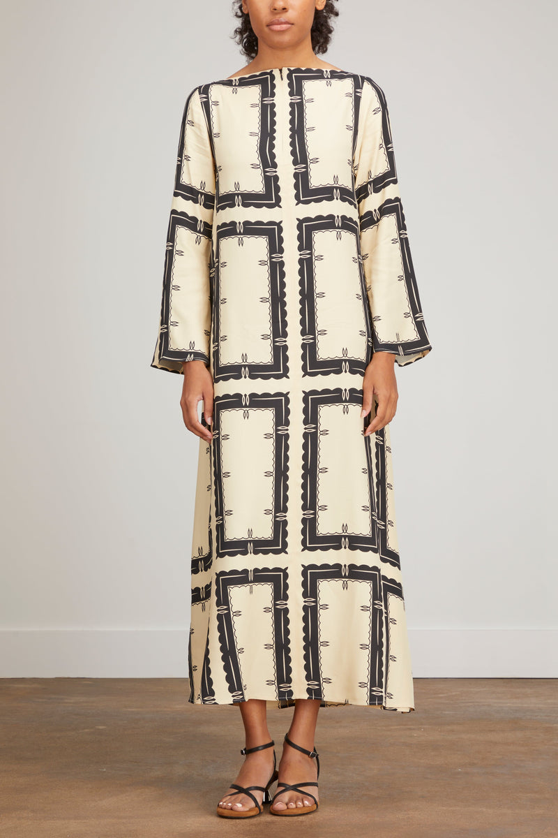 By Malene Birger Bajuna Dress In Garian Border Hampden Clothing