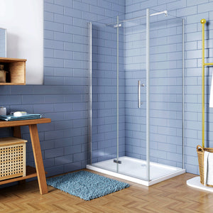 Box Doccia Angolare Porta Battente Pieghevole Con Parete Fissa In Vetr Aica Italy S R L