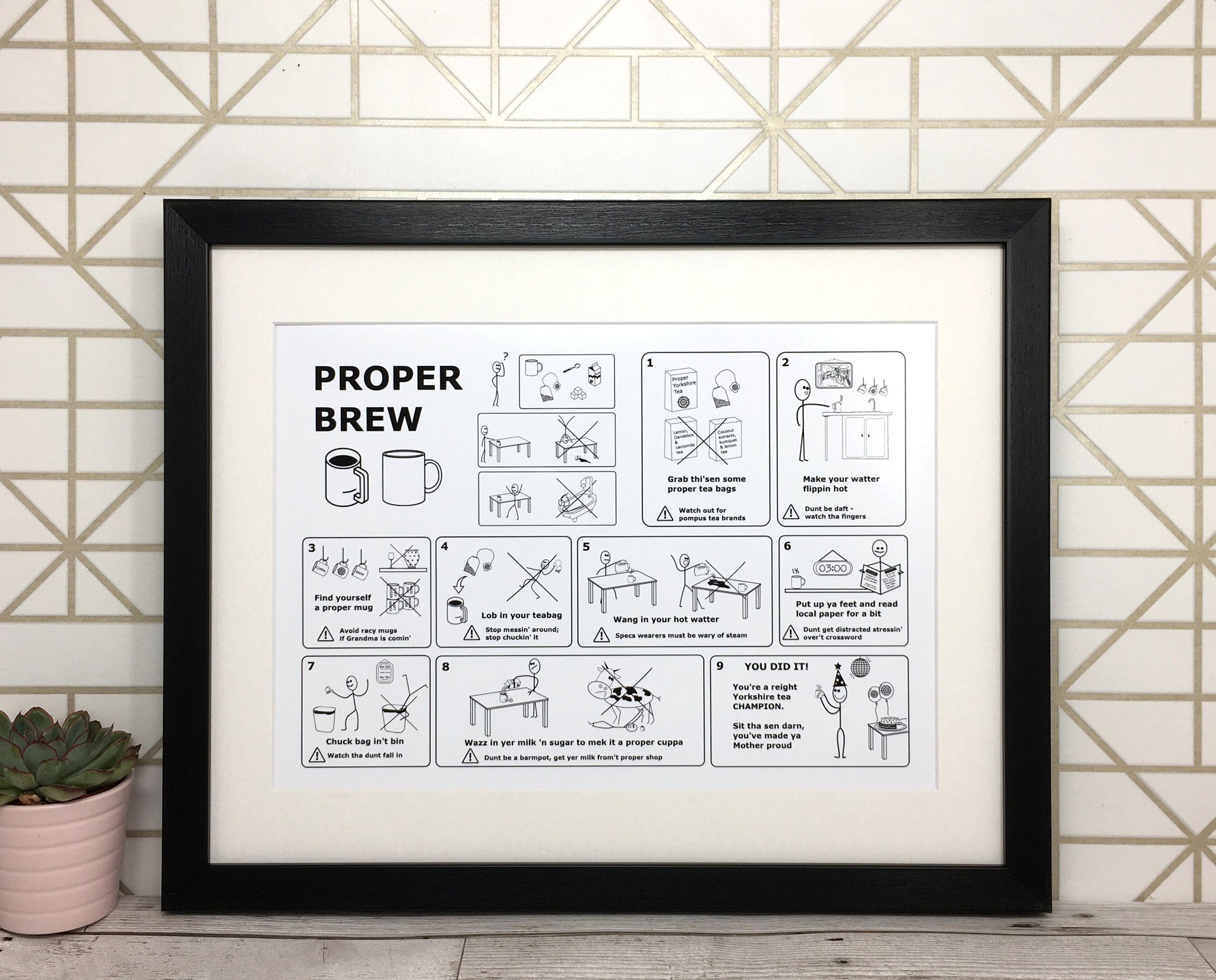 Yorkshire Tea Instructions Funny Sayings Print By Lighthouse Lane Lighthouselane
