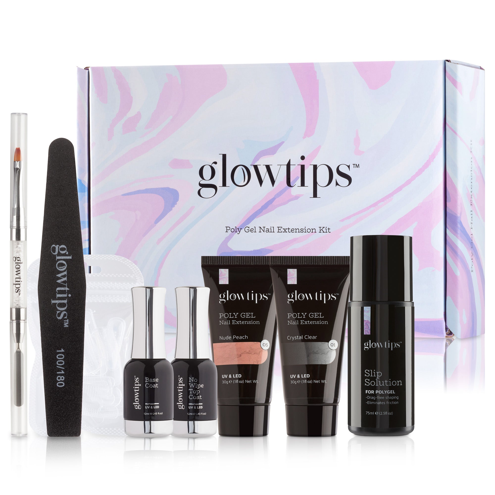 Glowtips Poly Nail Gel Extension Customisable Starter Kit
