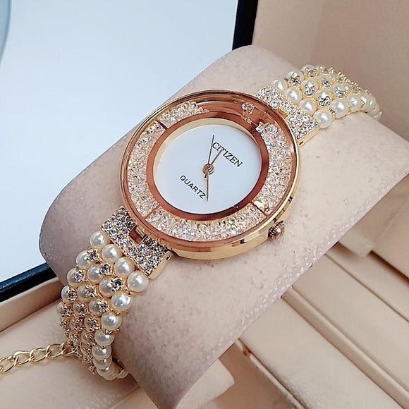 Elegant Pearl Strap Watch For Women Moe5wm002p Www Soosi Co In
