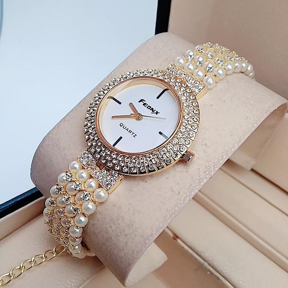 Elegant Pearl Strap Watch For Women Moe5wm001 Www Soosi Co In