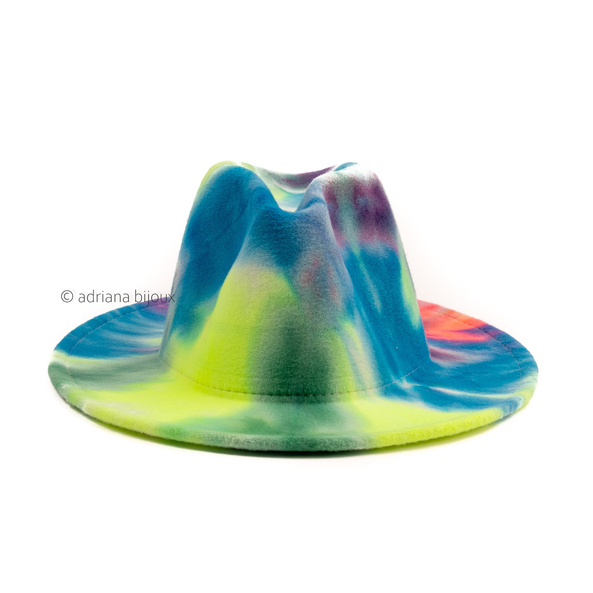 Tie Dye Fedora Felt Hat Adrianabijoux Com
