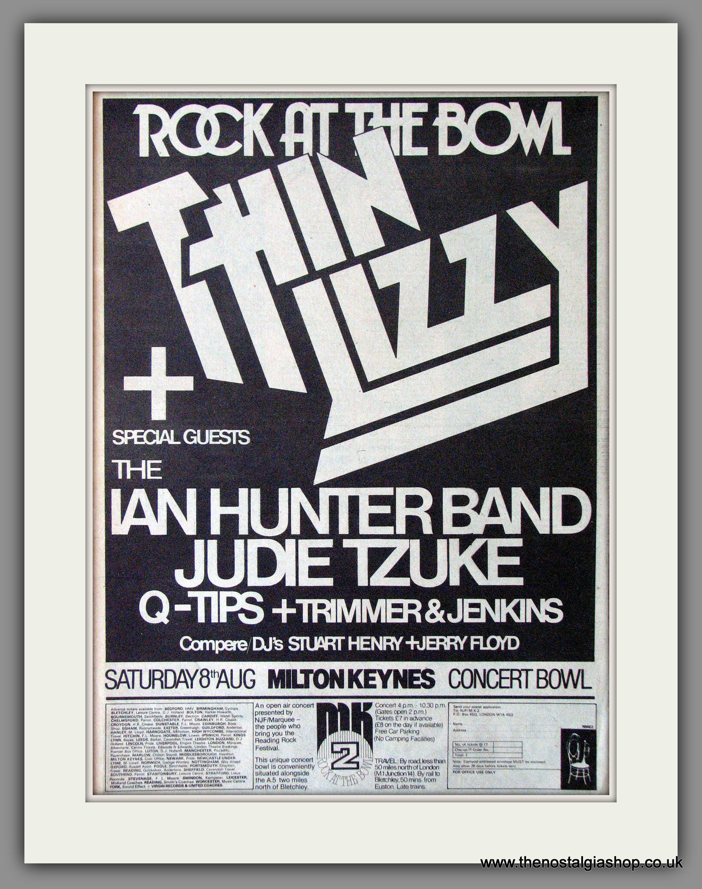 Rock At The Bowl Thin Lizzy Vintage Advert 1981 Ref Ad11380 The Nostalgia Shop