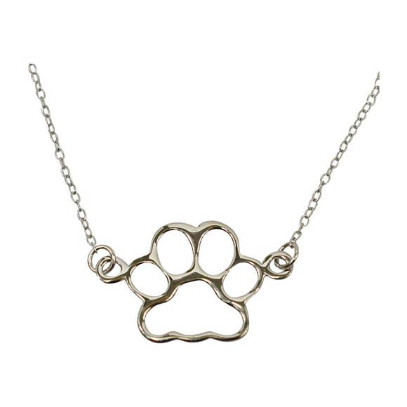Sterling Silver Dog Paw Necklace The Lemonade Boutique Llc