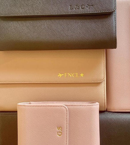 Personalised Leather Travel Wallet 5 Colours Loverofluxe