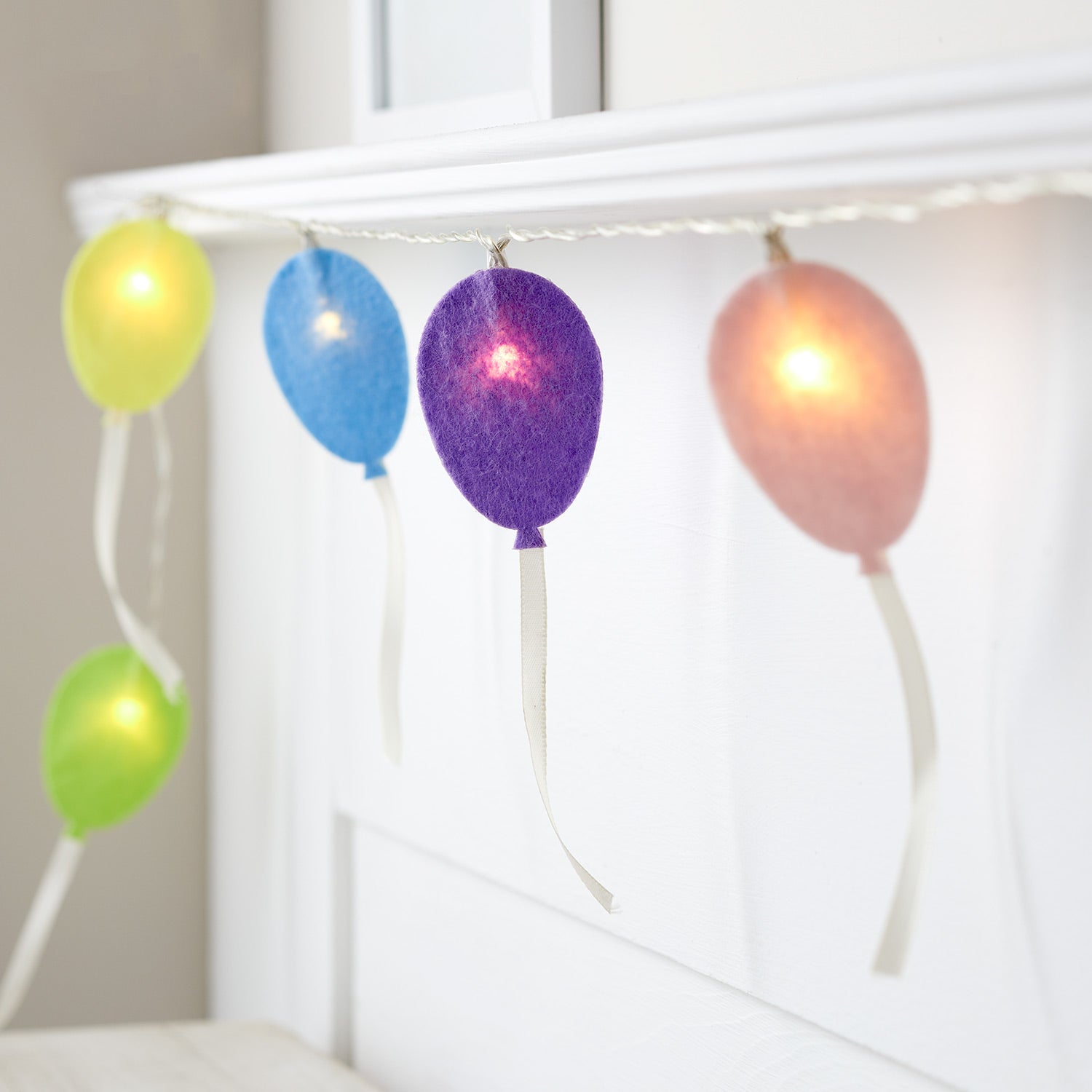 15 Felt Balloon Fairy Lights Lights4fun Co Uk