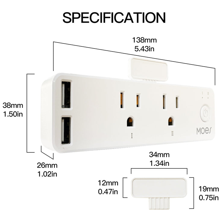 Wifi Smart Us Outlet Extender Multi Plug Socket Outlet Shelf With Rela Moes