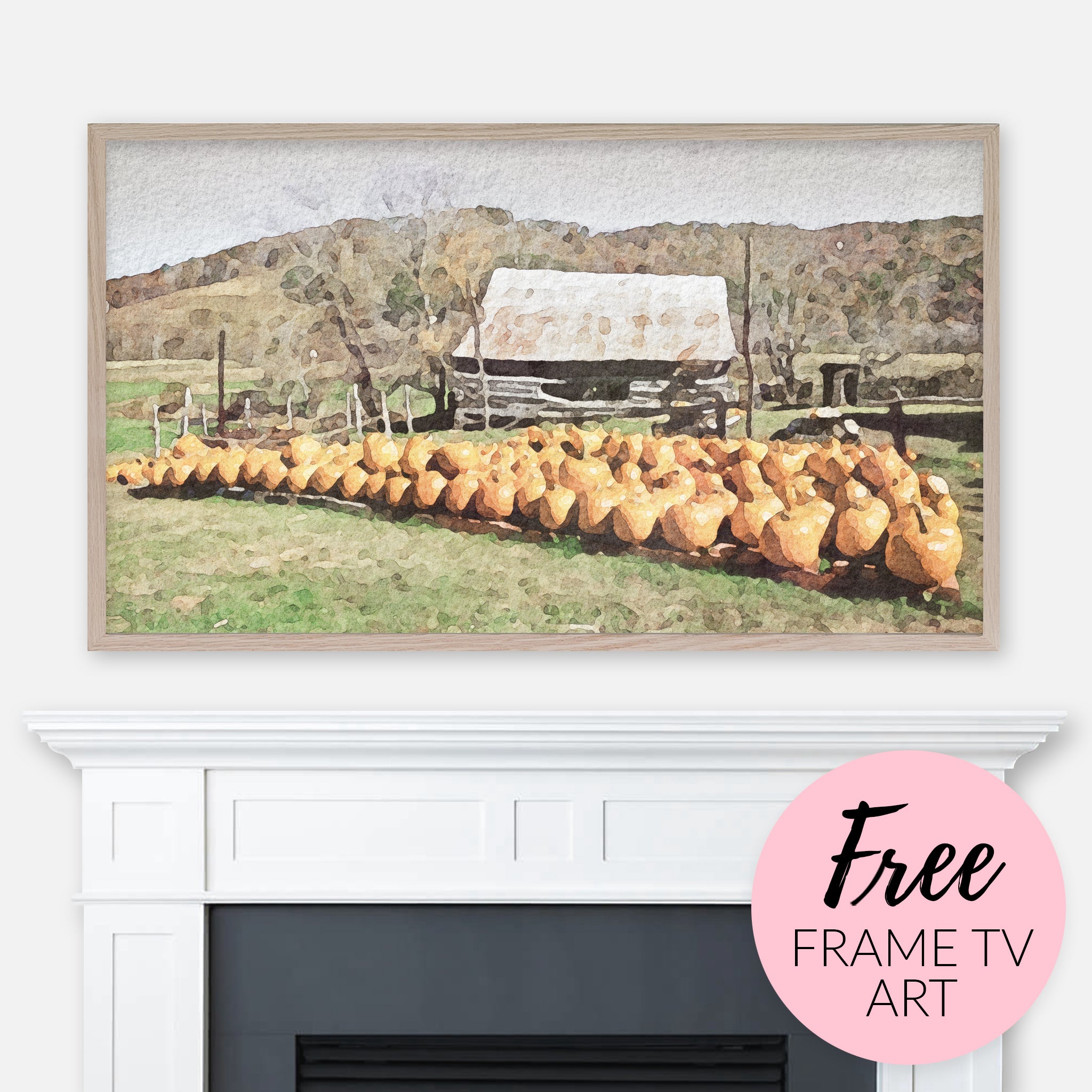 Free Fall Halloween Samsung Frame Tv Art Digital Download Pumpkin Fa Happy Cat Prints
