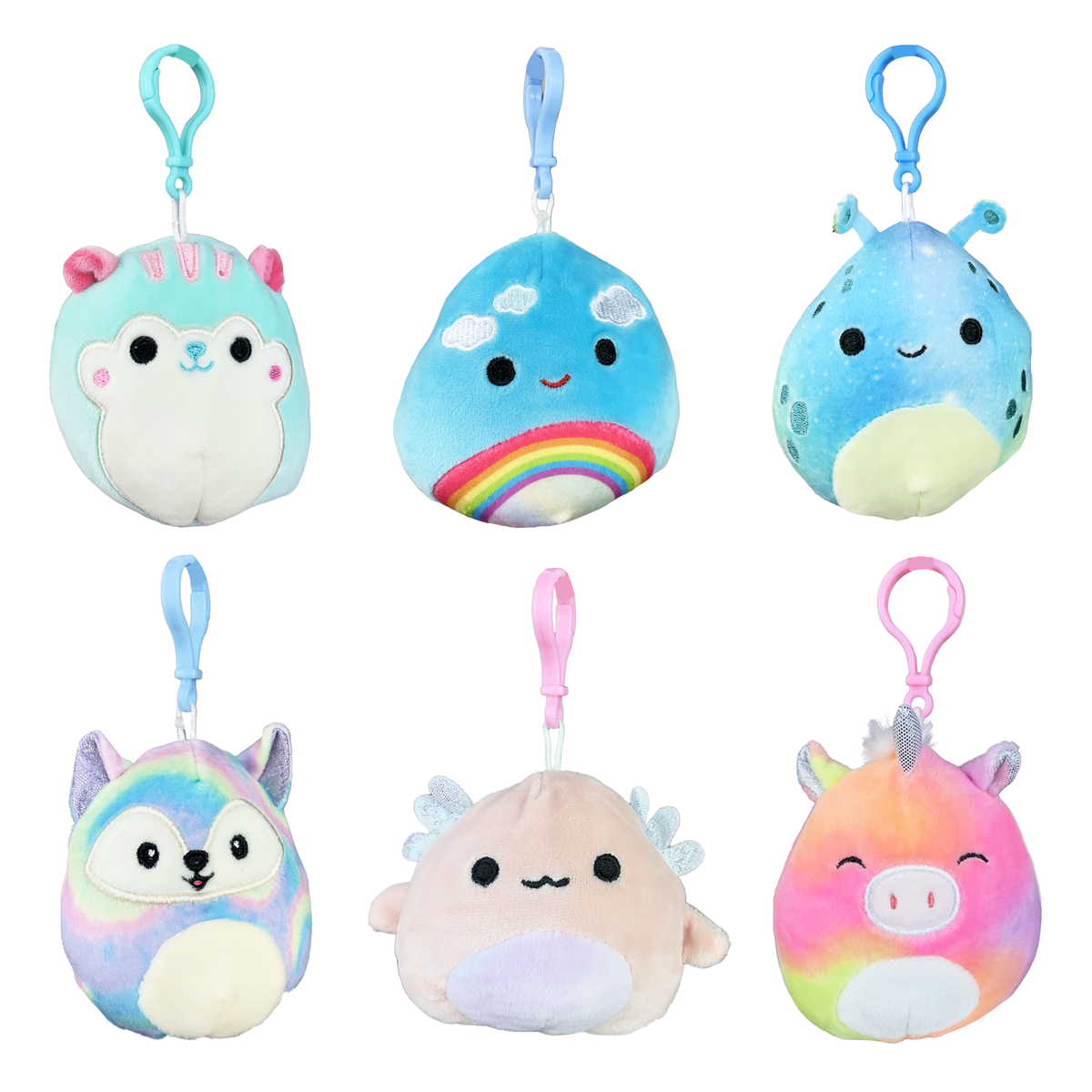 3 5 Over The Rainbow Clip Squishmallow Bundle Set Of 6 Trudy S Hallmark