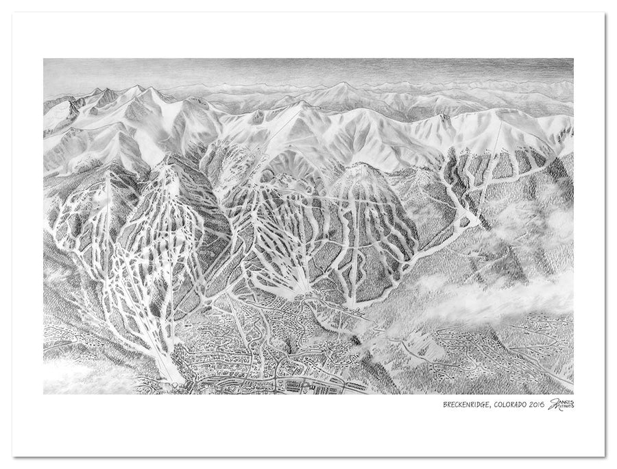 Breckenridge Ski Map Sketch James Niehues