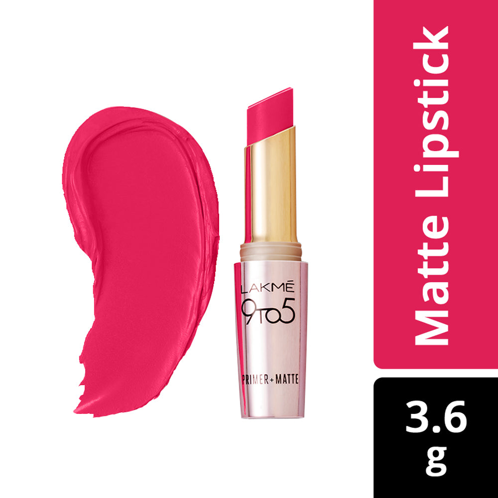 Buy Lakme 9 To 5 Primer Matte Lip Color Mr20 Ruby Rush 3 6gm Online India Newu