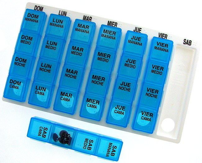 Four Dose Per Day Spanish Pill Organizer Pill Thing