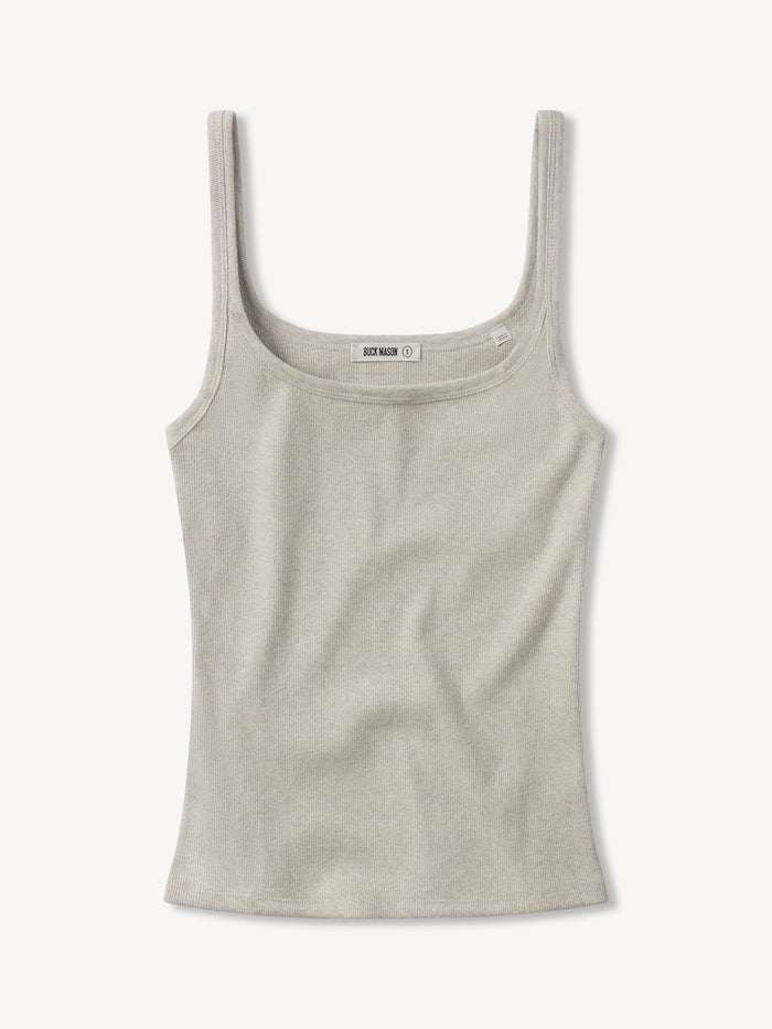 View of the Marled Flint Surplus Rib Scoop Neck Tank