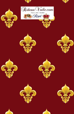 Tissu Ameublement Bordeaux Au Metre Voilage Rideau Empire Fleur De Lys Rideauvoile Com