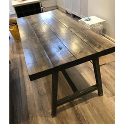 Industrial Dining Table Rustic Dining Table Chunky Dining Set Rusticland