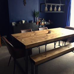 Industrial Dining Table Rustic Dining Table Chunky Dining Set Rusticland