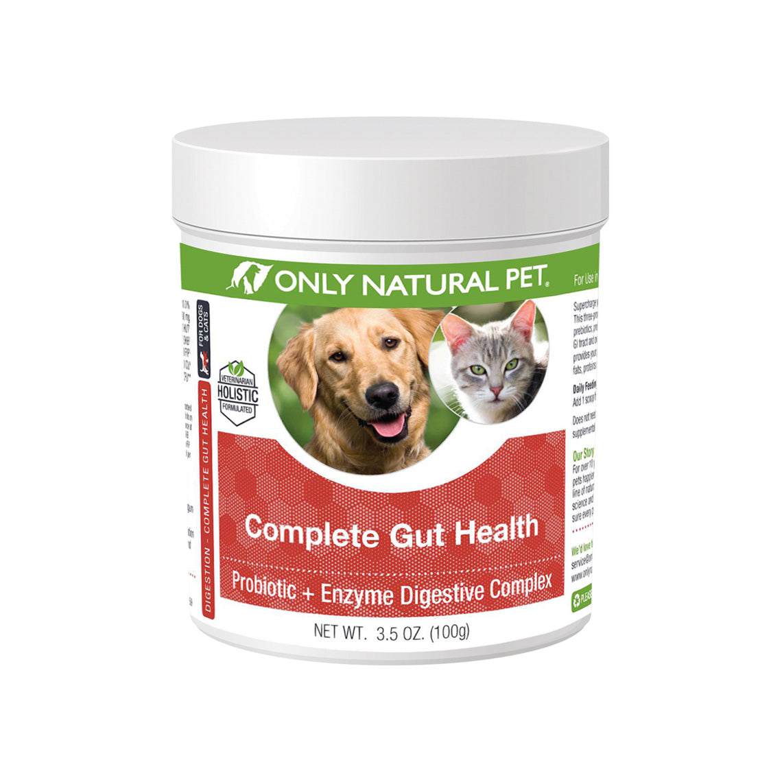 Only Natural Pet Complete Gut Health Complex Probiotics Digestive Enzymes For Dogs Cats Only Natural Pet