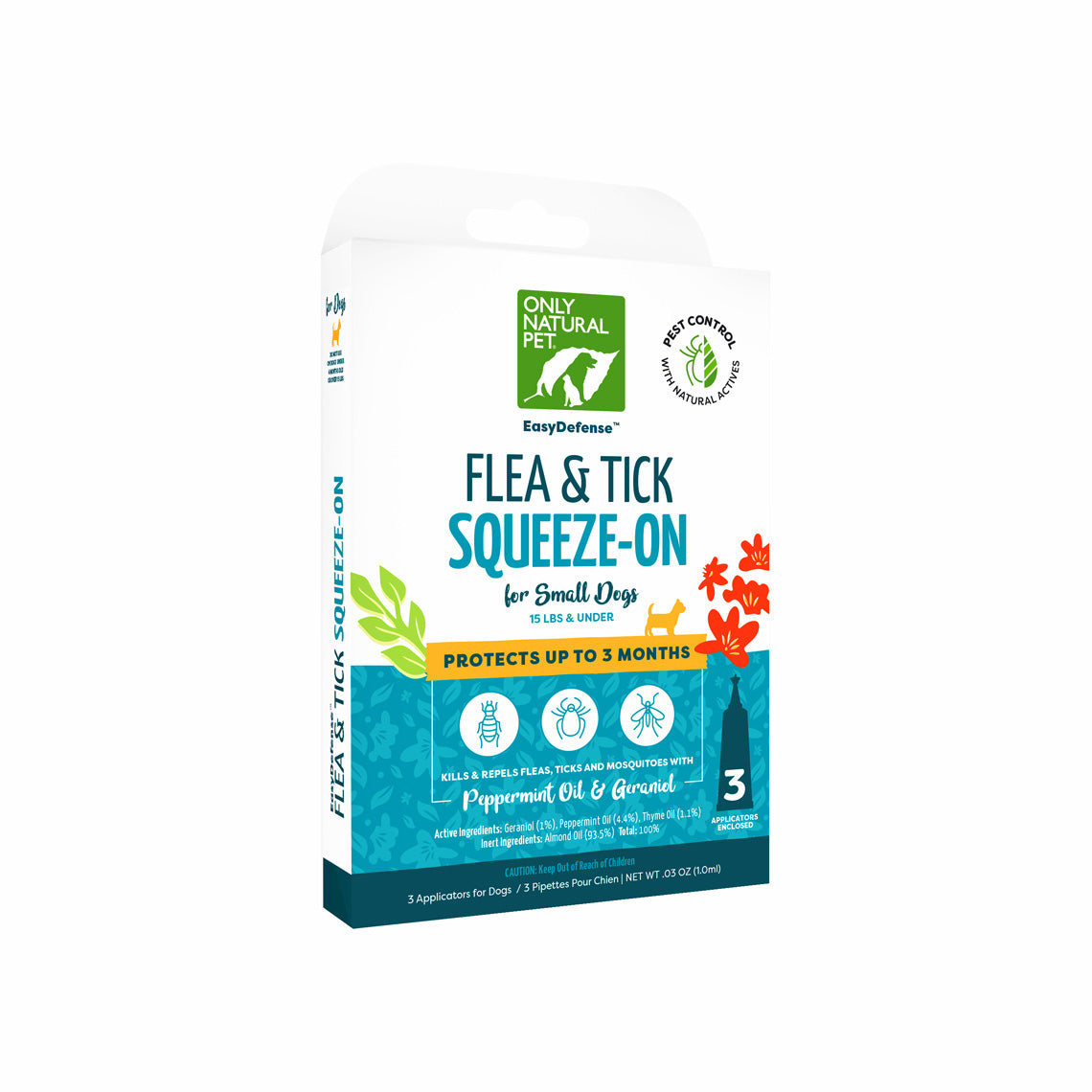 Easydefense Herbal Squeeze On Flea Tick Repellent For Dogs Only Natural Pet