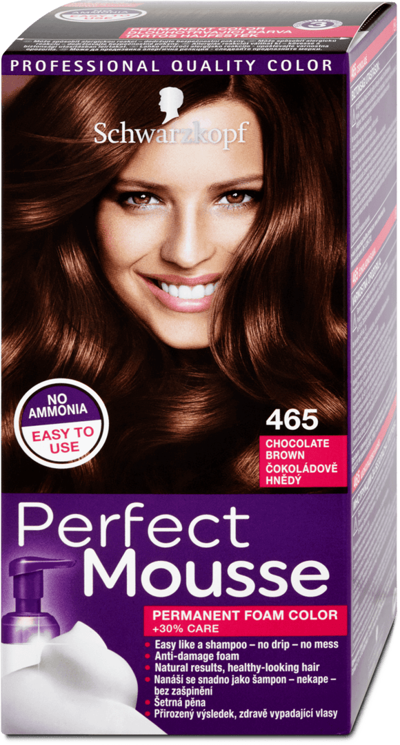Schwarzkopf Perfect Mousse Hair Color Chocolate Brown 465 92 5 Ml My Dr Xm